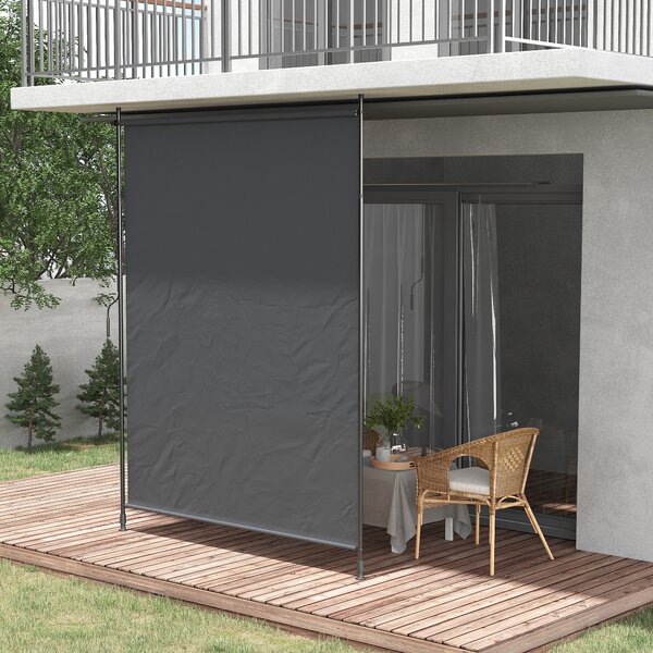 OUTSUNNY Vertikální markýza s ochranou proti slunci 200 x 292 cm šedá
