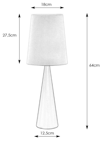 Markslöjd 108624 - Stolní lampa CONUS 1xE14/40W/230V bílá/matný chrom