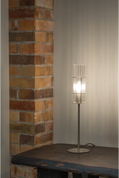 Markslöjd 108557 - Stolní lampa TUBO 1xE14/40W/230V 50 cm lesklý chrom/čirá