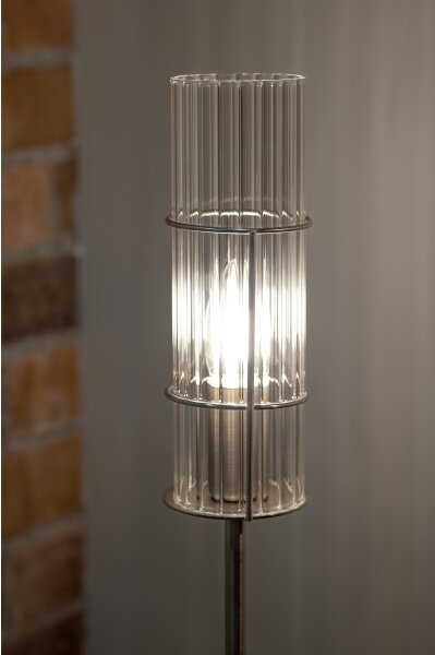 Markslöjd 108557 - Stolní lampa TUBO 1xE14/40W/230V 50 cm lesklý chrom/čirá