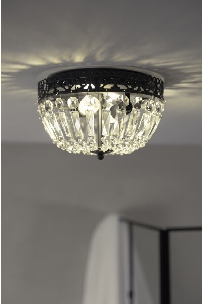 Markslöjd 108598 - Stropní svítidlo ETIENNE 2xE14/40W/230V černá
