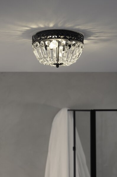 Markslöjd 108598 - Stropní svítidlo ETIENNE 2xE14/40W/230V černá