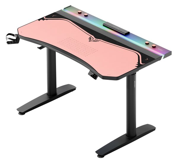 Velká herní podložka na stůl, růžová, 120x52 cm: Diablo X-Forge Akira Pink