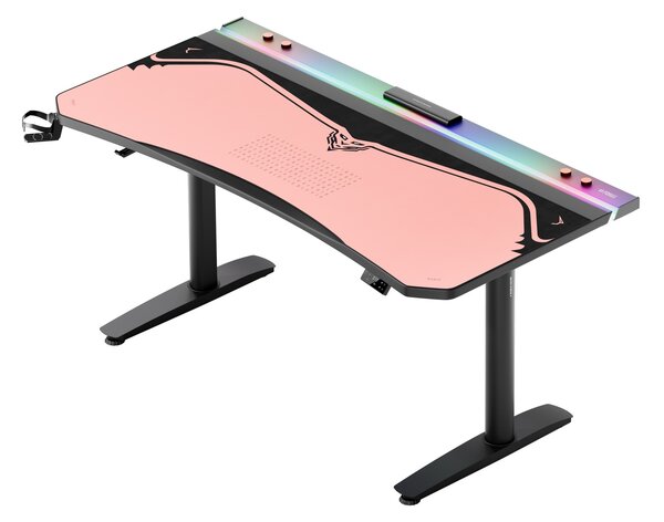 Velká herní podložka na stůl, růžová, 160x60 cm: Diablo X-Forge Akira Pink
