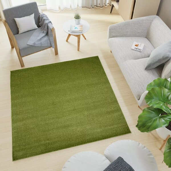 Makro Abra Kusový koberec jednobarevný MONO 6365A zelený Rozměr: 80x150 cm