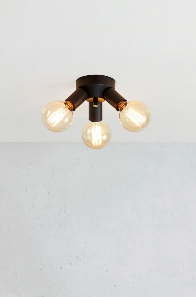 Markslöjd 108549 - Stropní svítidlo MAZZO 3xE27/40W/230V černá