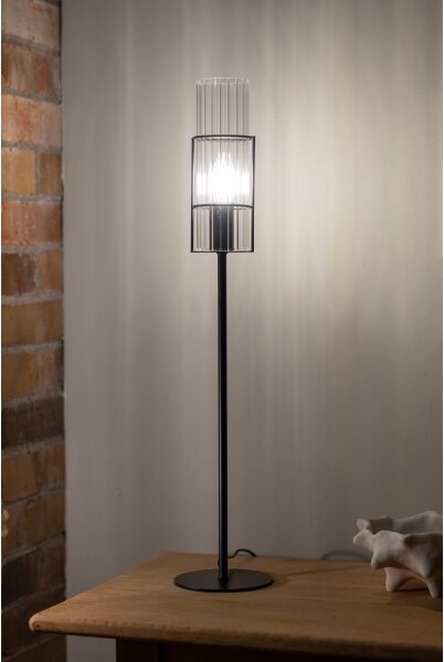 Markslöjd 108556 - Stolní lampa TUBO 1xE14/40W/230V 65 cm černá/čirá