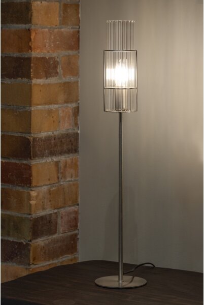 Markslöjd 108558 - Stolní lampa TUBO 1xE14/40W/230V 65 cm lesklý chrom/čirá