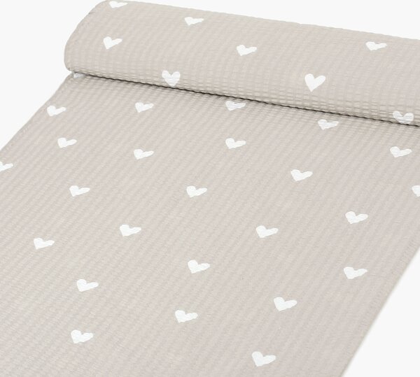Goldea bavlněný krep - srdíčka na latte 160 cm