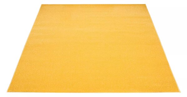 Makro Abra Kusový koberec jednobarevný MONO 6365A žlutý Rozměr: 80x150 cm