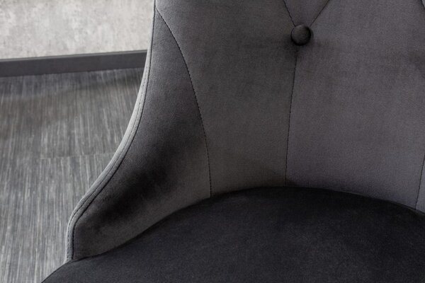 Designová židle Rococo Lví hlava černá / chróm