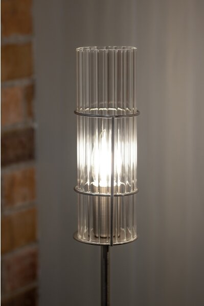 Markslöjd 108558 - Stolní lampa TUBO 1xE14/40W/230V 65 cm lesklý chrom/čirá