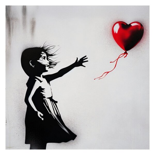 Obraz srdce ve větru street art