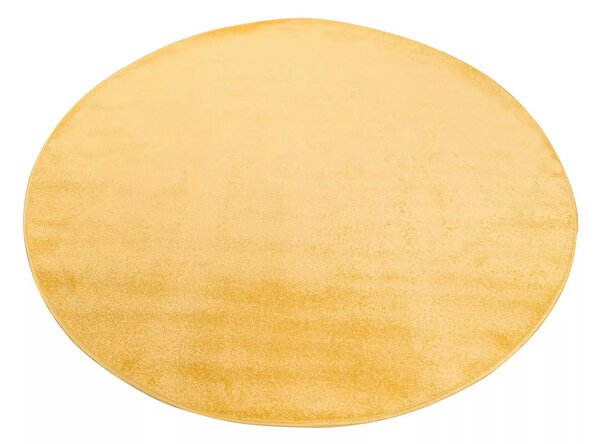 Makro Abra Kulatý koberec jednobarevný MONO 6365A žlutý Rozměr: průměr 80 cm