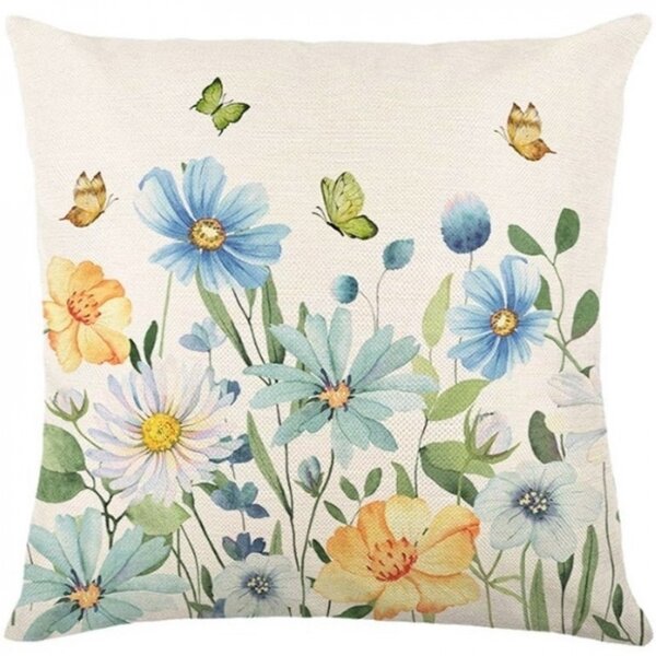 Lněný povlak na polštář FLOSPRING 45x45 cm, krémový