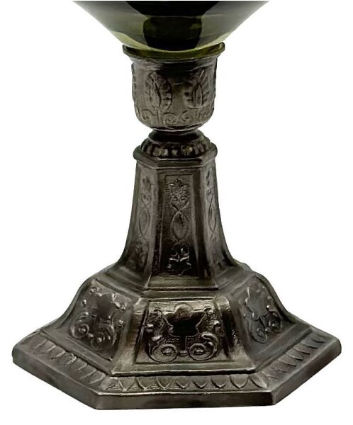 Petrolejová lampa KRASOMÍRA 42 cm lesní zelená