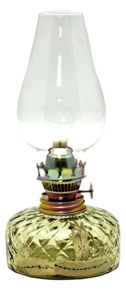 Petrolejová lampa JOSEFÍNA 22 cm lesní zelená