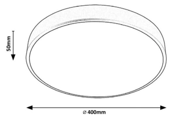 Rabalux 3315 TESIA - LED stropní svítidlo ve stříbrné barvě, Ø 40cm, 36W, 3000K (Přisazené stropní kulaté svítidlo)