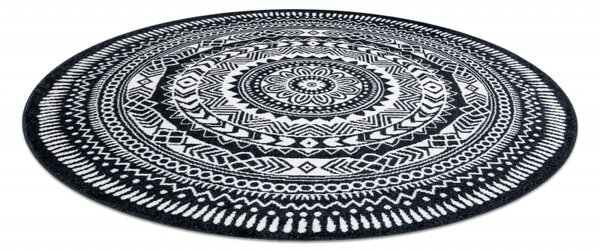 Makro Abra Kulatý koberec FUN Napkin černý Rozměr: průměr 100 cm
