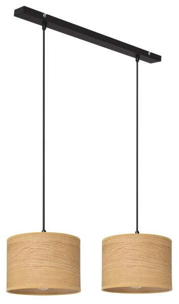 Lustr na lanku ALBA 2xE27/15W/230V hnědá/černá