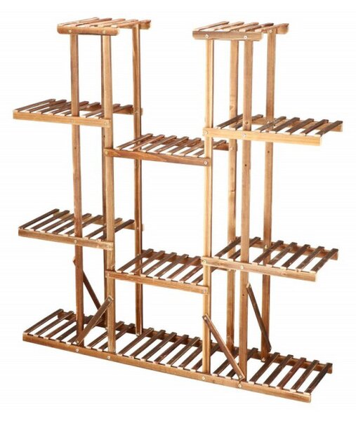 Dřevěný stojan na květiny 119 cm SPRINGOS GA0200 hnědý