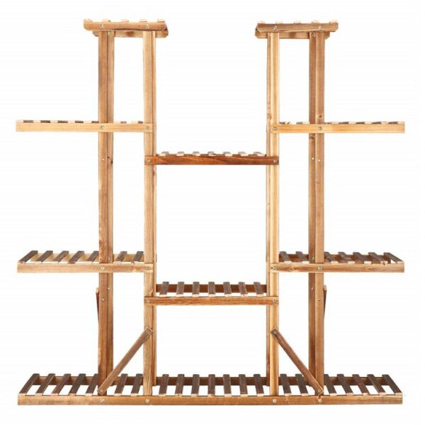 Dřevěný stojan na květiny 119 cm SPRINGOS GA0200 hnědý
