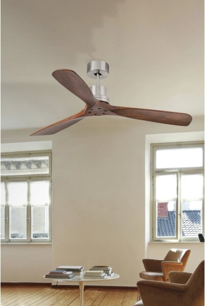 FARO 33370DC - Stropní ventilátor LANTAU hnědá/matný chrom pr. 132 cm + DO