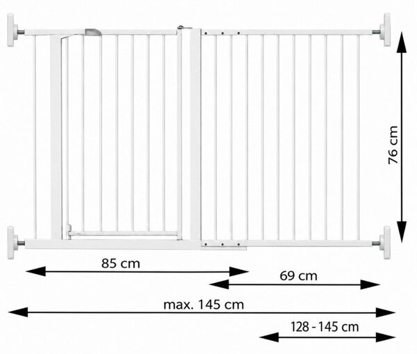 Bezpečnostní zábrana 70-145 cm ANIONE MAXI