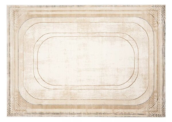 Makro Abra Moderní kusový koberec HERA PK24A krémový hnědý Rozměr: 80x150 cm