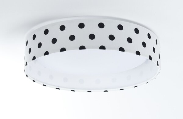LED Stropní svítidlo GALAXY KIDS LED/24W/230V puntíky bílá/černá