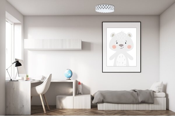 LED Stropní svítidlo GALAXY KIDS LED/24W/230V puntíky bílá/černá