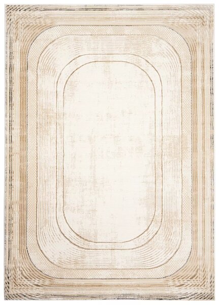 Makro Abra Moderní kusový koberec HERA PK24A krémový hnědý Rozměr: 80x150 cm