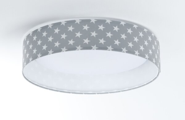 LED Stmívatelné svítidlo GALAXY KIDS LED/24W/230V hvězdičky šedá/bílá + DO