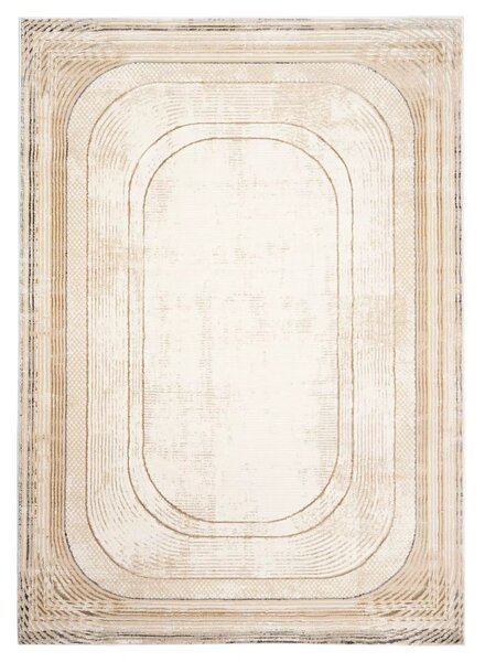 Makro Abra Moderní kusový koberec HERA PK24A krémový hnědý Rozměr: 80x150 cm