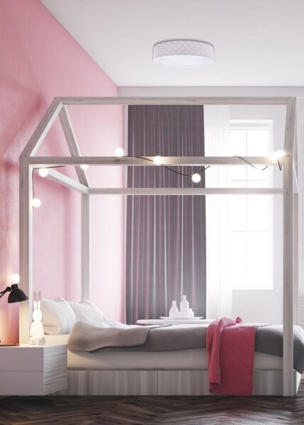 LED Stmívatelné svítidlo GALAXY KIDS LED/24W/230V hvězdičky růžová/bílá + DO