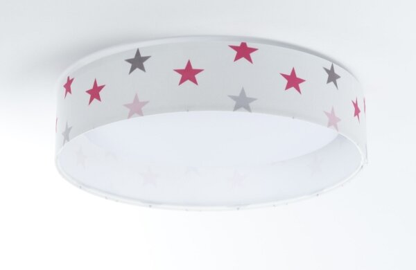 LED Stmívatelné svítidlo GALAXY KIDS LED/24W/230V hvězdičky bílá/růžová/šedá +DO