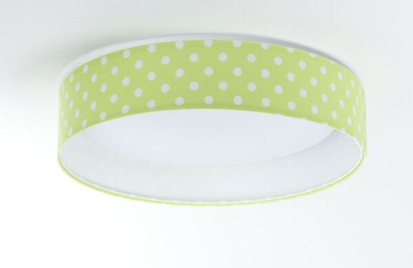 LED Stropní svítidlo GALAXY KIDS LED/24W/230V puntíky zelená/bílá