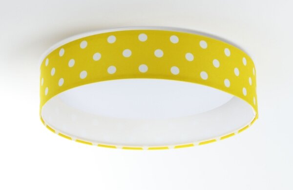 LED Stropní svítidlo GALAXY KIDS LED/24W/230V puntíky žlutá/bílá