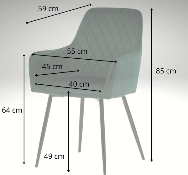 Vikio Jídelní set pro 4 osoby 160x90 cm soft dub noha X zelená židle s područkami VJS226-4Z