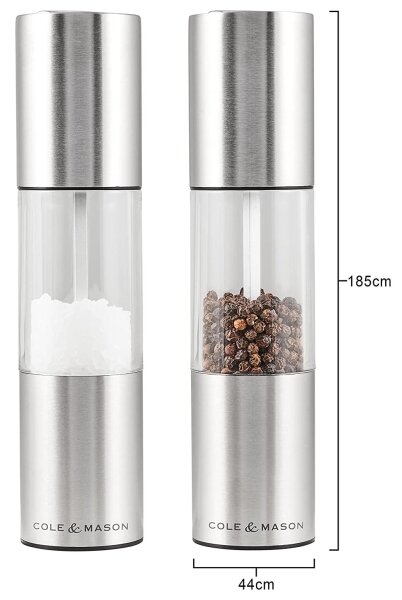 Cole&Mason - Sada mlýnků na sůl a pepř OSLO 2 ks 18,5 cm