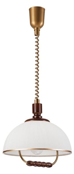 Stahovací lustr RAMONA 1xE27/60W/230V béžová/tmavě hnědá