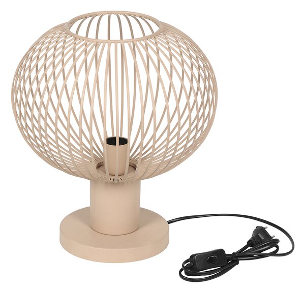 Moderní drátěná stolní lampa béžová 33 cm - Gila
