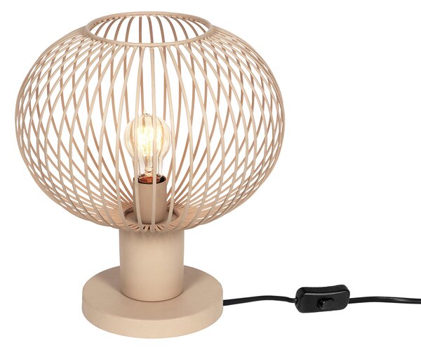 Moderní drátěná stolní lampa béžová 33 cm - Gila
