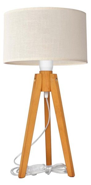 Stolní lampa ALBA 1xE27/15W/230V krémová/dub