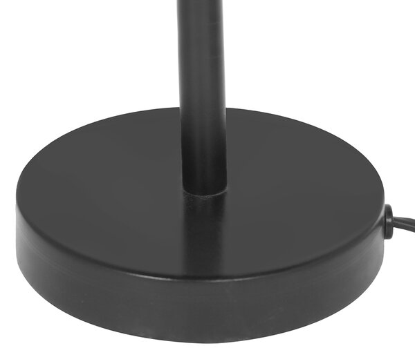 Japandi stolní lampa černá s hnědým lanem - Smilla
