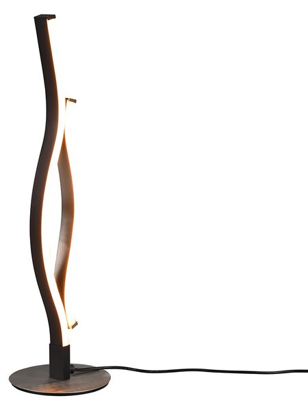 Design tafellamp zwart met zilver incl. LED dimbaar - Blaze