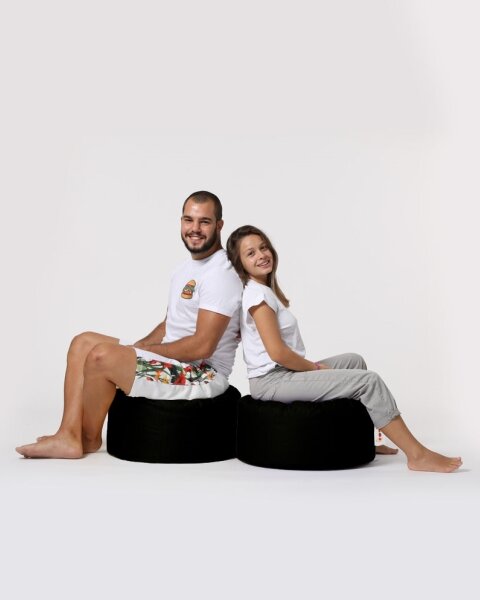 Taburet 55 cm černá
