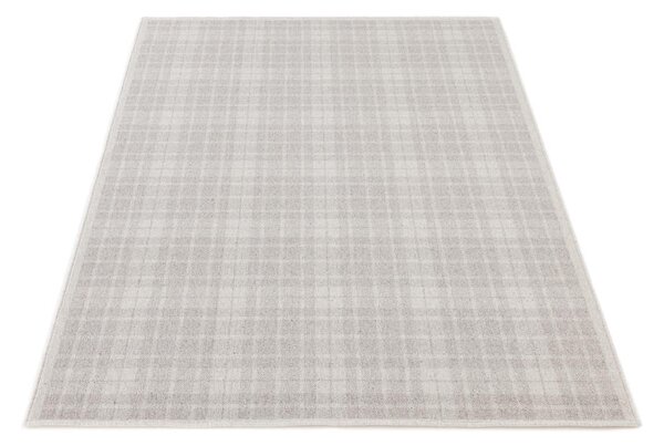 Kusový koberec vlněný Agnella Noble Pano Geometrický světle šedý Rozměr: 160x230 cm