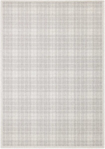 Kusový koberec vlněný Agnella Noble Pano Geometrický světle šedý Rozměr: 160x230 cm