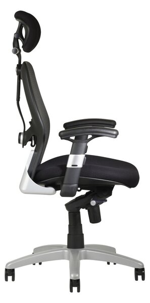 Ergonomická kancelářská židle na kolečkách Office Pro SATURN – s područkami, více barev NET vínová